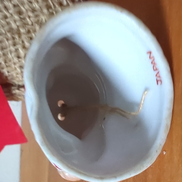 Yuletide Greetings Small Porcelain Santa Made In Japan With Small Bell - Picture 2 of 5